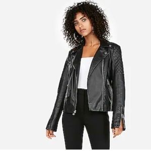Black Leather Jacket Size Small - Express